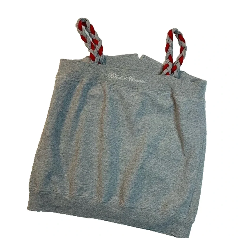 Roberta di Camerino Girls Grey Anchor‎ Logo Bag Rope Straps Made in Italy 10-12